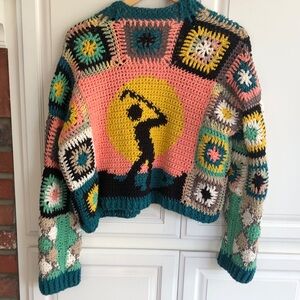 Granny square crochet  golf sweater